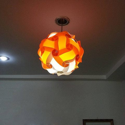 Radiant Lamp Orange and White jigsaw lamp    RL-18