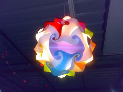 Radiant Lamp Round jigsaw lamp in multi color RL-20