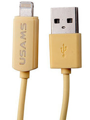 Usams U-Line lightning Data Transmit And Charging Cable for iPhone - Yellow- 4713