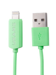 Usams U-Line lightning Data Transmit And Charging Cable for iPhone - Green- 4716