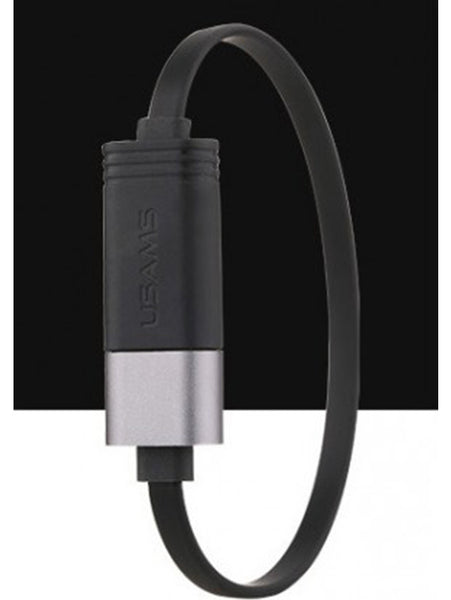 Usams U-Loop Bracelet USB Cable For iPhone (L=20cm) - Black- 4721