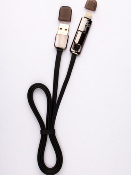 Remax KingKong Transformer 2 in 1 Data Cable - Black- 785