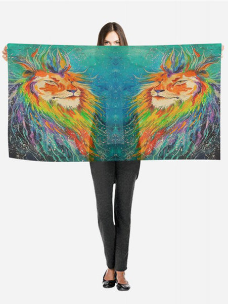 COLORFUL LION DIGITAL SCARVE