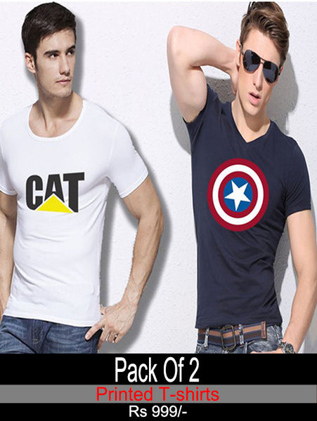 Pack of 2 Printed T-shirts T-shirt-FN-84