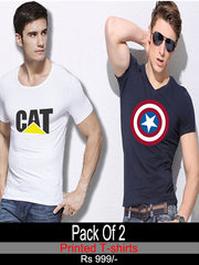 Pack of 2 Printed T-shirts T-shirt-FN-84