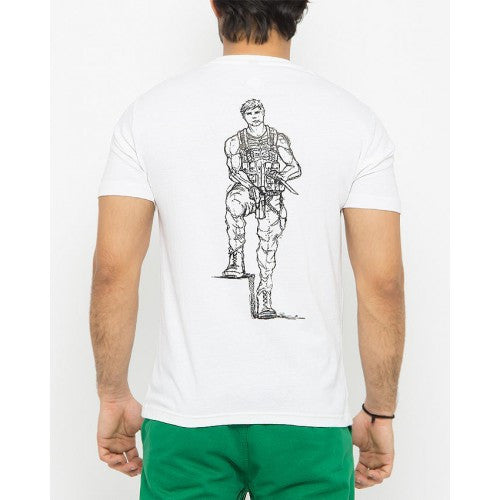 Men's army white -shirt- FZ-111