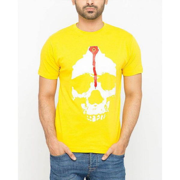 Men's skeleton Yellow T-shirt- FZ-84