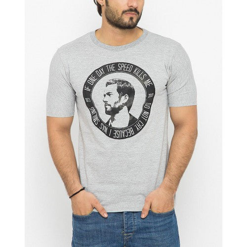 Men's Paul Walker Gray T-shirt- FZ-87