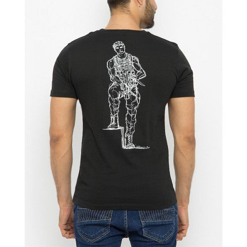 Men's Back ARmy  T-shirt- FZ-95