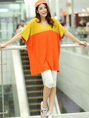 Loose Women's Top -Yellow & Orange - RWY-LT-36