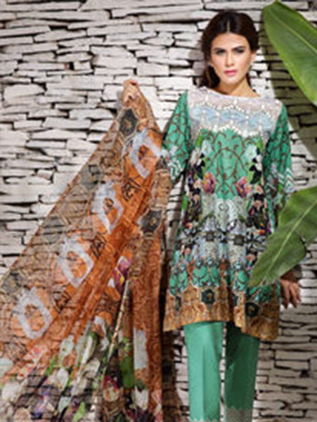 Cross Stitch Eid Lawn Collection-Cross Stitch 07