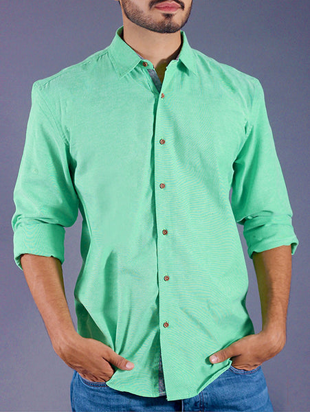 Red Tree Shirt-Light green Chambray-RT2492