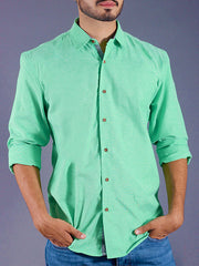 Red Tree Shirt-Light green Chambray-RT2492