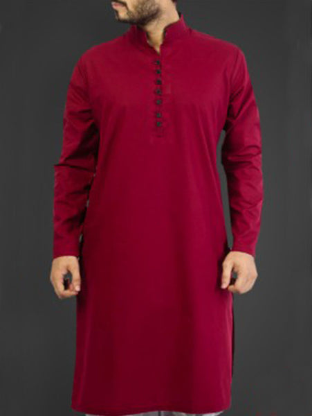 Maroon Cotton Casual Kurta RT-4153