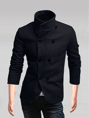 BUTTON-UP BLACK SWEATER COAT - RWY-SC-101