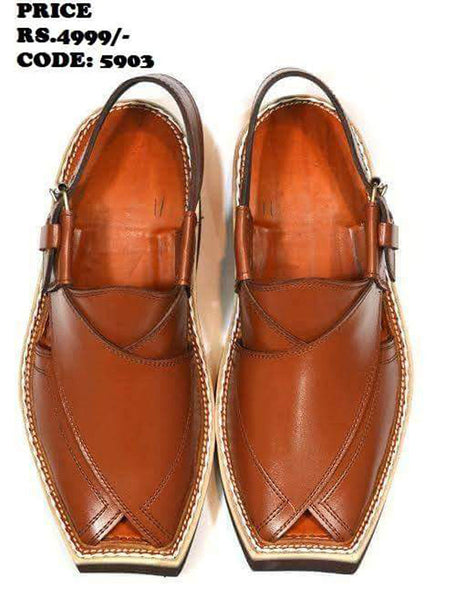 Runway- The Handmade Peshawari Chappal (100% Leather)-5903