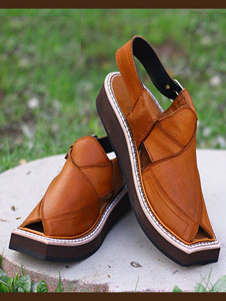 Runway- The Handmade Peshawari Chappal (100% Leather)- 602