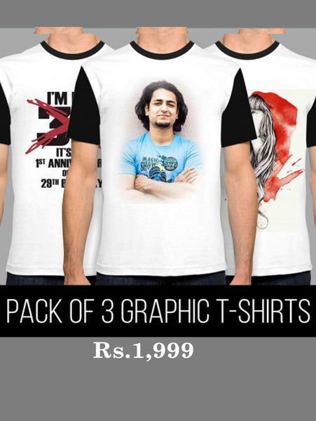 PACK OF 3 GRAPHIC T-SHIRTS-TWH-06