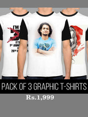 PACK OF 3 GRAPHIC T-SHIRTS-TWH-06