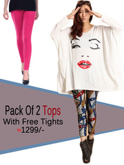 Pack Of 2 tops With Free Tights - VDTX-60