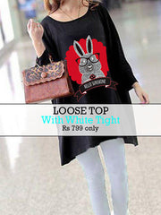 LOOSE TOP With White Tight - VDTX-78