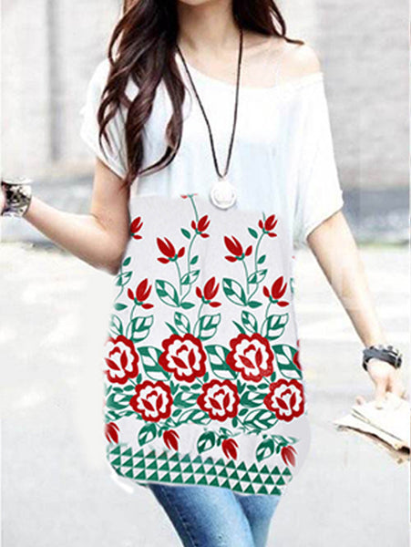 Green and Red Printed Pattern Top - GPT-04