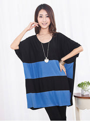 Loose Women's Top - Black & Blue  - RWY-LT-28