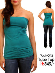 Pack Of 3 Tube Tops-VDTX-LT-39