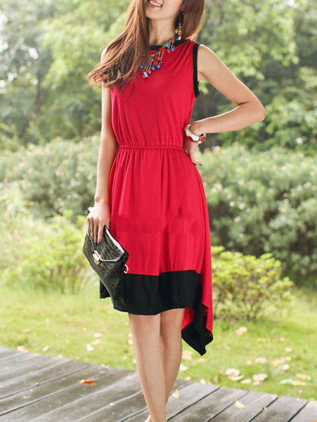 Red - Summer Sleeveless Sundress - SSS-R