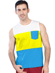 Sweet Dreams Men's Empire Yellow Single Jersey Sando T Shirt-Anj-60