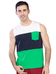 Sweet Dreams Men's Empire Green Single Jersey Sando T Shirt-Anj-61