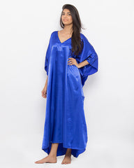 Valerie Royal Blue Polyester Long Caftan for Women-va-107