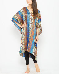 Valerie Multicolour Paisley Printed Short Caftan for Women CAF 154-va-112