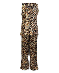 Valerie Cream Cheetah Print Satin Sando Set-San-003va-120