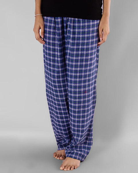 Valerie Blue Cotton Flannel Pajama-va-129