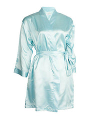 Valerie Cloud Blue Satin Night Wear with Belt-va-144