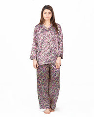 Valerie Brown Paisley Print Polyester Nightsuit -va-19