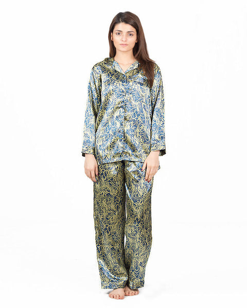 Valerie Green Printed Polyester Nightsuit -va-22