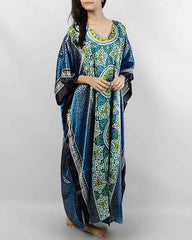 Valerie Black Printed Long Caftan-va-33