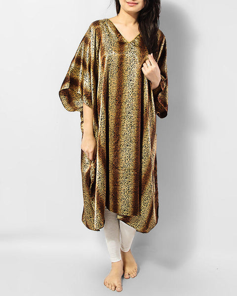 Valerie Brown Cheeta Printed Satin Caftan-va-61