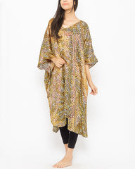 Valerie Brown Cheetah Printed Short Caftan-va-63