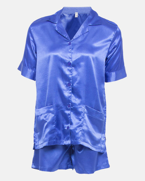 Valerie Valerie Royal Blue Polyester Night Suit-va-96