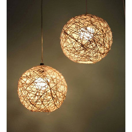 Radiant Lamps Brown Yarn Lamp Pair  RL-10